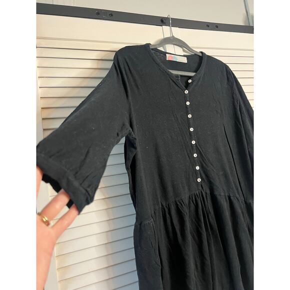 Free People Black Midi Dress - Picture 2 of 7